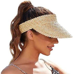 Visors for Women, Sun Visors for Women Straw Hats for Women Handmade Sun Hat